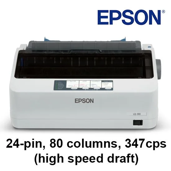 Máy In kim Epson LQ-310, 24 kim, 4 liên (1 liên chính + 3 liên phụ), giá rẻ - to
