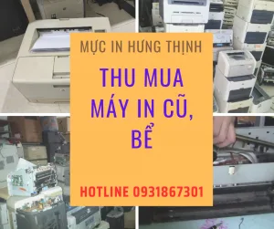 Kho máy in cũ thu mua tại Mực In Hưng Thịnh - thu cả máy hư, máy bể