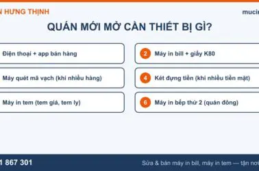 Sơ đồ 3 cấp thiết bị bán hàng cho quán mới mở