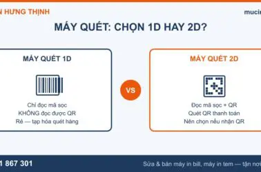 So sánh máy quét mã vạch 1D và 2D — loại nào đọc được QR