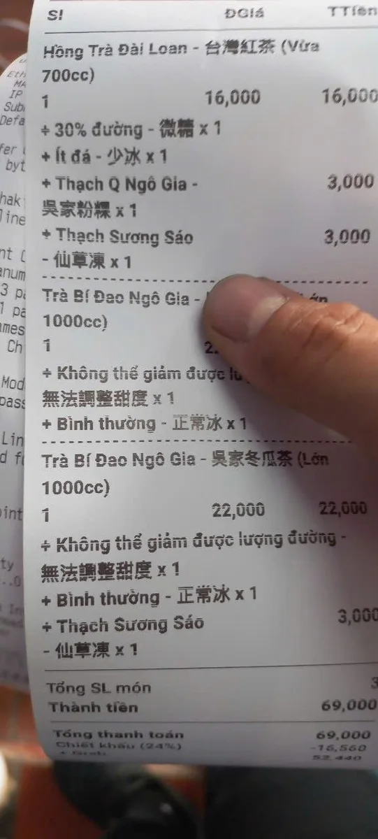 Bill in nhiệt bị sọc dọc, chữ và số bị khuyết nét